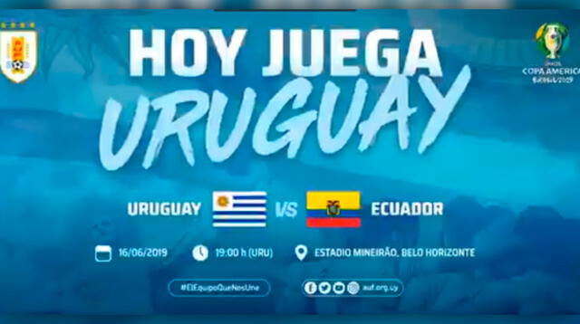 Vive el partidazo entre Uruguay vs. Ecuador EN VIVO aquí