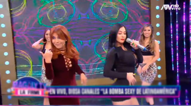 Magaly Medina y Diosa Canales se tocaron sus atributos físicos en vivo