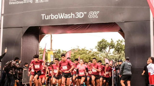 Ulises Martín y Jovana De la Cruz  resultaron unos de los triunfadores de la carrera LG  TurboWash 3D 8K 