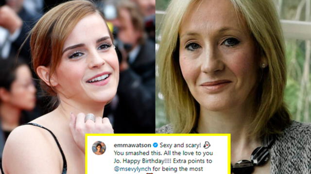 Emma Watson envío mensaje y foto de cumpleaños a escritor J.K. Rowling