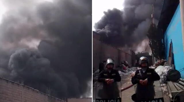 Bomberos viene atendiendo la emergencia