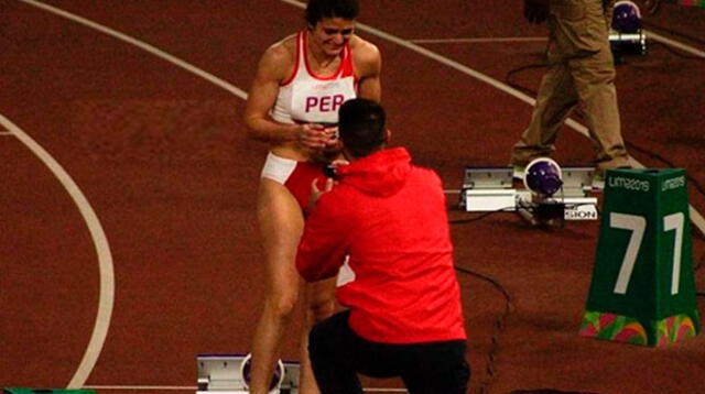 Paola Mautino fue sorprendida con pedida de mano en plena pista atlética