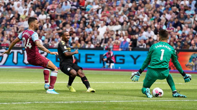 Sterling fue el verdugo del  West Ham  al marcar tres goles. FOTO: EFE