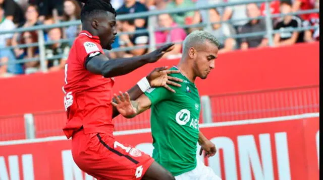 Miguel Trauco debutó y jugó los 90 minutos en Saint-Étienne 