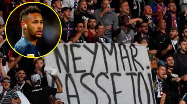 "Neymar, vete": Hinchas del PSG colgaron banderas en contra del brasileño