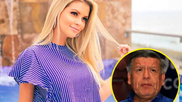 La modelo Brunella Horna asistió a la fiesta del padre de su novio Richard, César Acuña, donde la pasó muy bien en familia