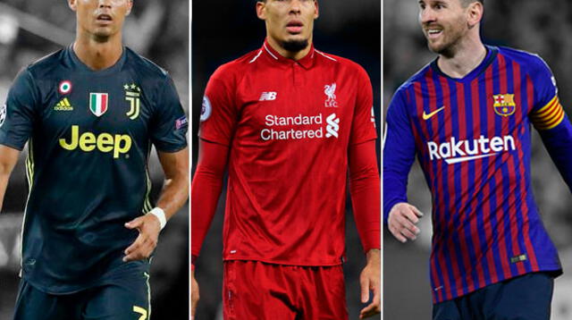 UEFA anuncia a Cristiano Ronaldo, Messi y Van Dijk como candidatos a Jugador del Año