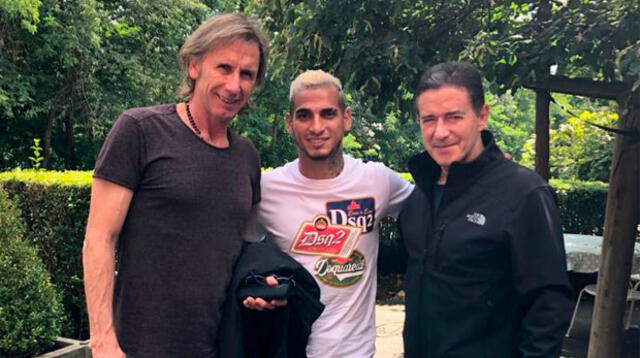 Ricardo Gareca, Miguel Trauco y Sergio Santín se juntaron para conversar sobre la fecha FIFA