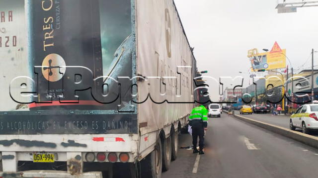 Hombre murió esta mañana tras ser arrollado por un trailer en el Cercado de Lima   