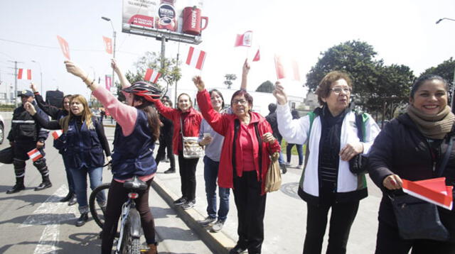 La Antorcha pasó por los distritos de Santiago de Surco, San Borja, Surquillo, Miraflores y Barranco