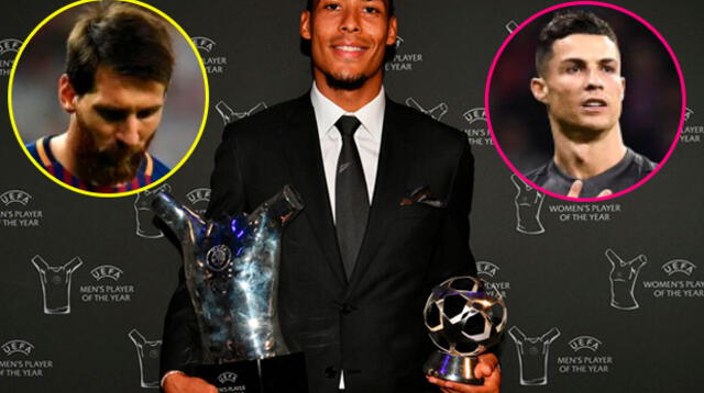 Virgil van Dijk le ganó a Cristiano Ronaldo y Lionel Messi