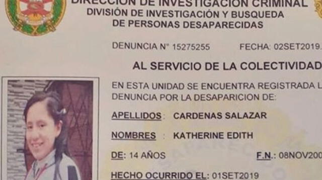 Policía emitió nota de alerta