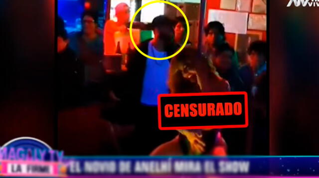 Novio de Anelhí Arias Barahona presencia el show y no se inmuta