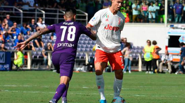 Cristiano Ronaldo fue bien controlado por la defensa de la Fiorentina