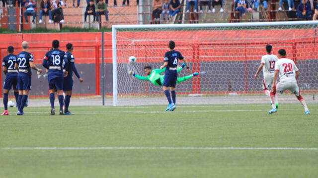 Gol de Martínez del UTC cajamarca a los 22 minutos de juego. FOTO: LIBERO