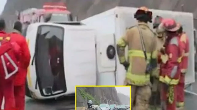 Tres unidades de bomberos llegaron a la zona del accidente