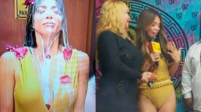 Susy Díaz y Sheyla Rojas pasaron por el ritual de la leche de burra