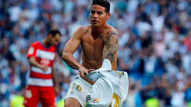 James Rodríguez ingresó al final del partido y anotó el cuarto gol del Real Madrid. FOTO: EFE