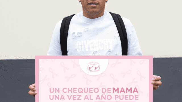 Christian Cueva es uno de los jugadores de la selección que prevenir el cáncer de mama a través de un chequeo preventivo