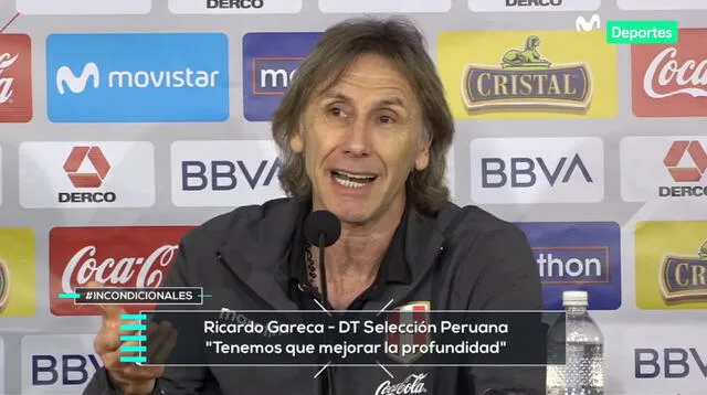 Técnico de la selección de Perú, Ricardo Gareca reconoció la poca profundidad de la delantera nacional