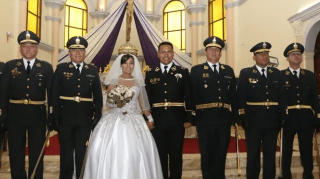 Inés Melchor se casó con el teniente PNP Raúl Guzmán Roca. FOTO: Manuel Tovar