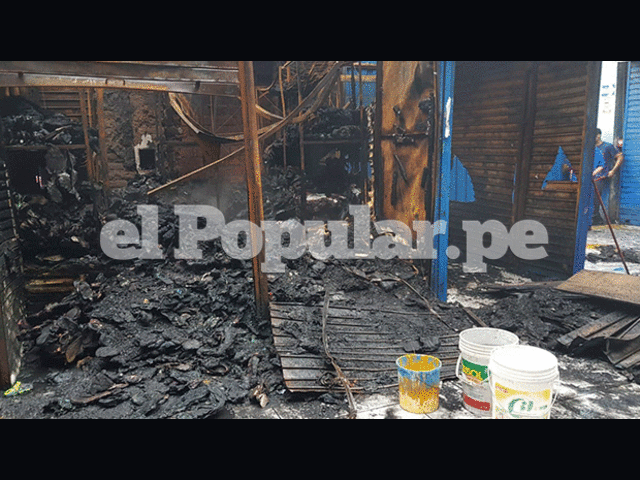 Esta madrugada la galería el Mañanero es consumida por el fuego en Cercado de Lima 