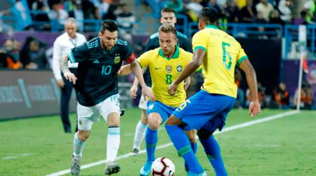 Lionel Messi de tiro penal le dio la victoria a Argentina ante Brasil