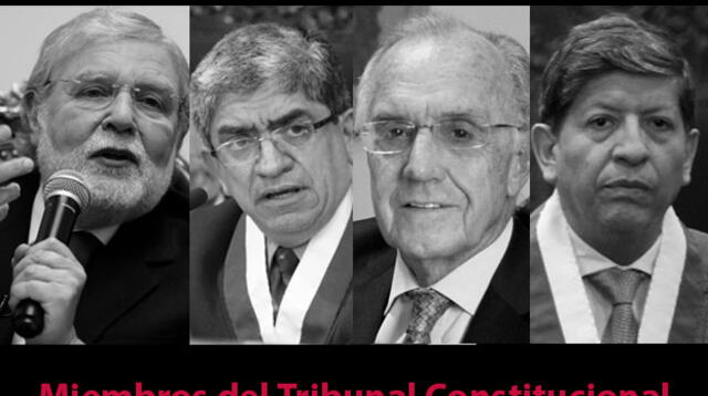 De izq. a der. Ernesto Blume, José Luis Sardón, Augusto Ferrero y Carlos Ramos votaron a favor de liberación de Keiko Fujimori