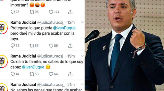 Hackearon cuenta del Consejo Superior de la Judicatura y amenazan de muerte a Iván Duque