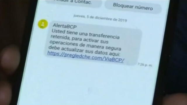 Estafadores usan nombre del BCP para robo cibernetico 