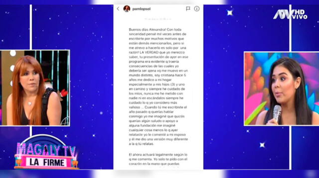 Alexandra Méndez revela la conversación que mantuvo con esposa de Christian Cueva