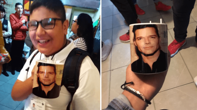 A pesar de que no era la taza que pedía, el estudiante sonrió para la foto