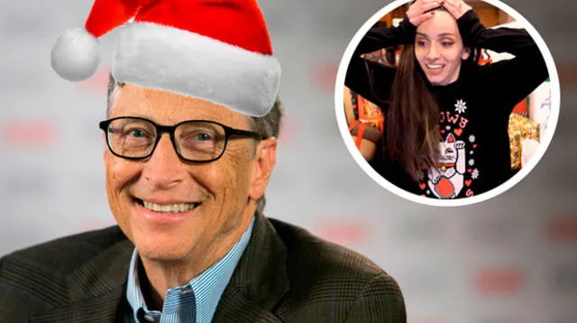 Bill Gates le dijo a la joven que espera hacerle sonreír esta Navidad 