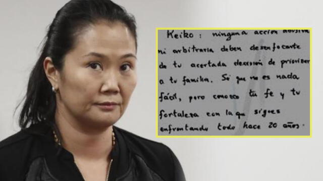 Albeto Fujimori compartió carta con emotivas palabras hacia su hija Keiko [VIDEO]