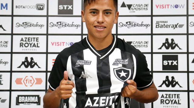Alexander Lecaros ya luce la camiseta de su nuevo equipo, Botafogo de Brasil