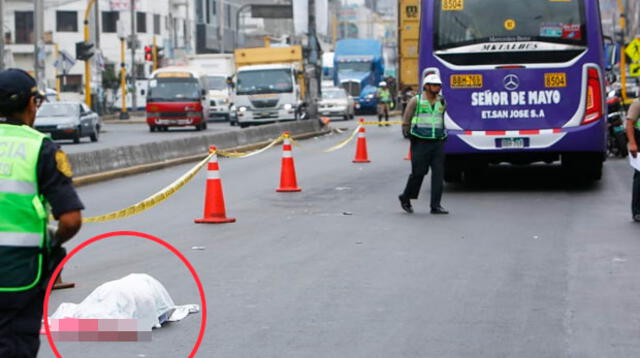 La víctima yace en la pista