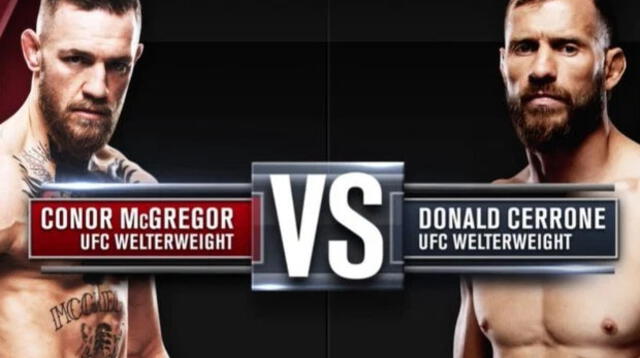 Sigue todas las incidencias del gran encuentro entre Conor Mcgregor y Cowboy Cerrone 