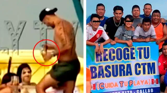 Carlos Zambrano arroja botella al mar pero antes había participado en campaña de limpieza de playas