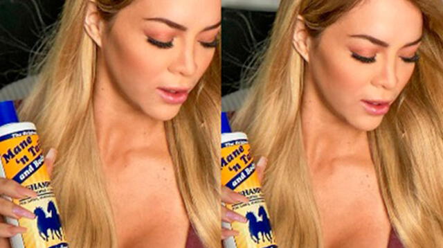 Sheyla Rojas promociona shampoo que era usado para caballos 