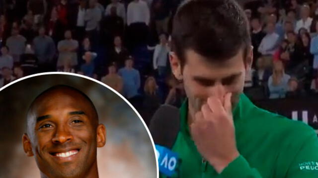 Novak Djokovic no aguantó la emoción y se quebró por la muerte de su amigo Kobe Bryant