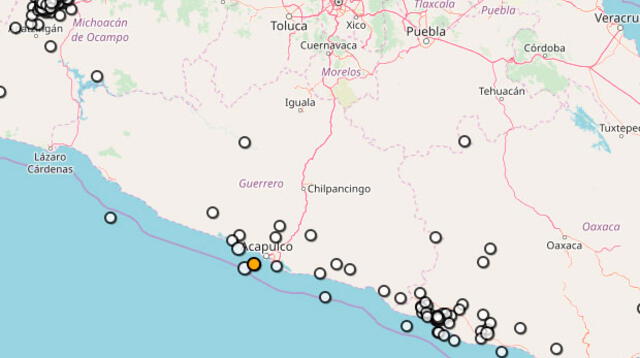 El primer movimiento sísmico ocurrió a las 17:17 escala de Richter de 5.1