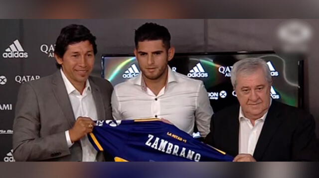 Carlos Zambrano, el defensa peruano, se mostró muy emocionado por su incorporación al  Boca Juniors