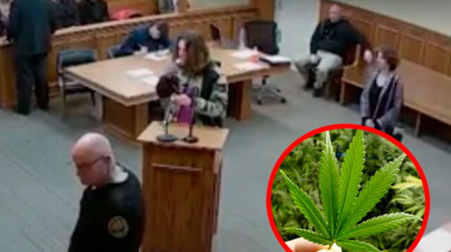 Hombre fuma marihuana durante juicio en Estados Unidos