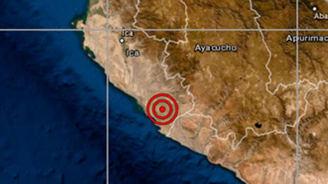 El movimiento telúrico se localizó a 45 kilómetros en las costas de Nasca