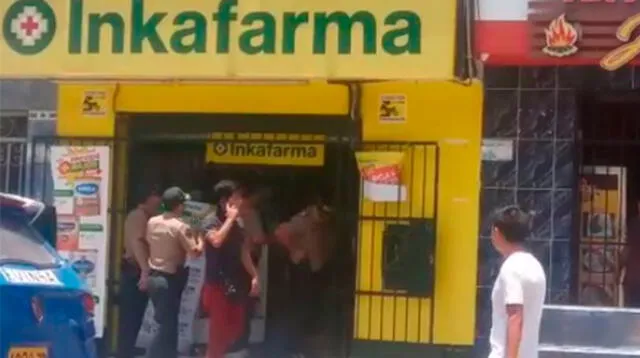 Frustran asalto a Inkafarma en Los Olivos