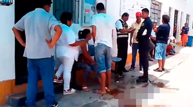 Policía en hospital donde llegó el cuerpo de la víctima