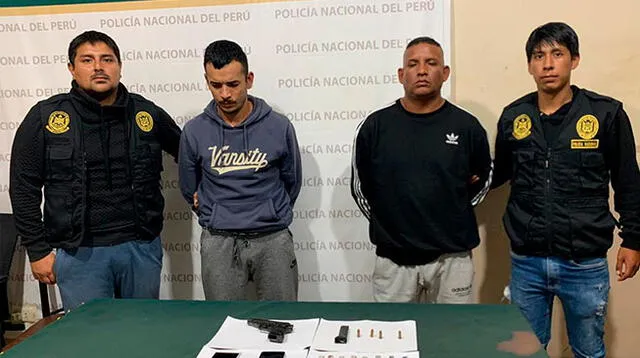 En su poder se encontró bolsas de PBC y una arma de fuego, ambos delincuentes con denuncias de robo agravado