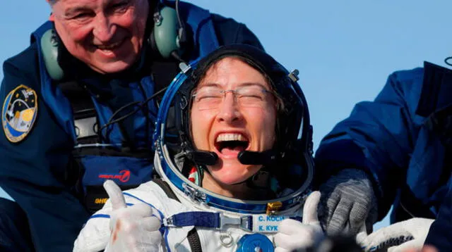 Christina Koch batió récord con el vuelo espacial más largo realizado por una mujer con 328 días fuera de la tierra