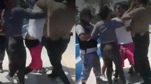 A puñetasos un venezolano agredió al efectivo policial al intentar detenerlo en Los Olivos [VIDEO]