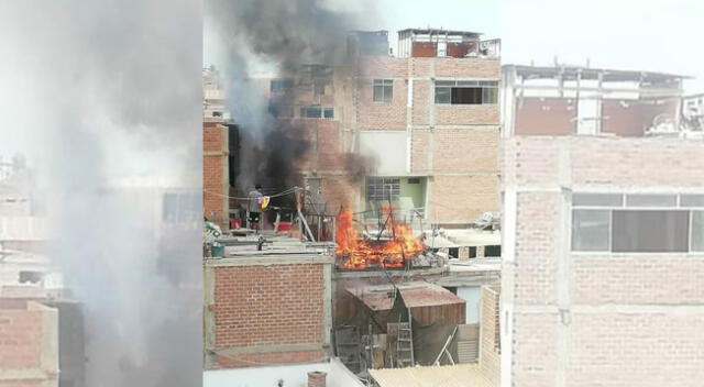 Lurín: Vivienda de material noble se incendia dejando 2 muertos y un herido [VIDEO]